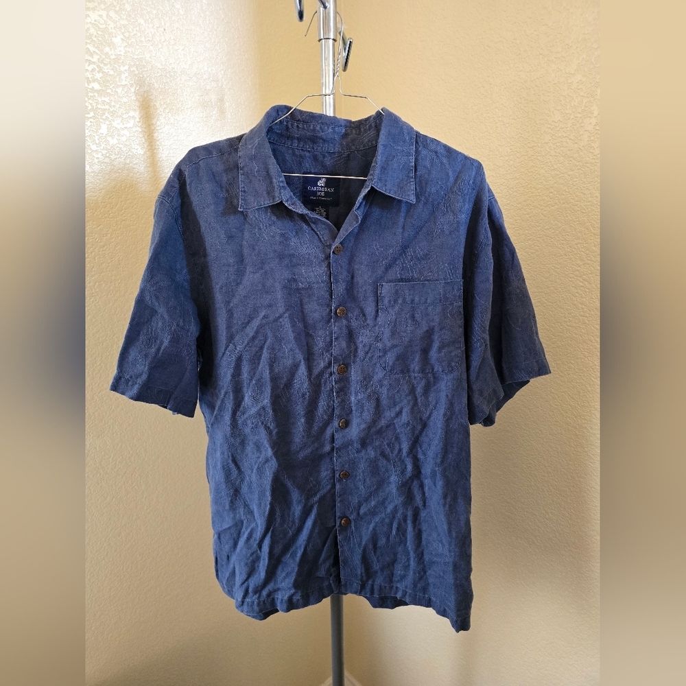 Caribbean Joe Short Sleeve Button Up Shirt With Pocket